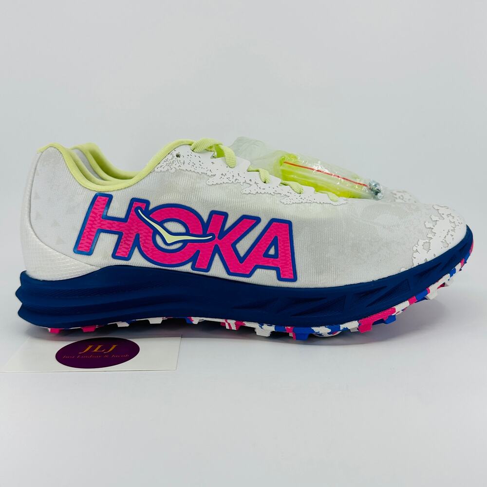 Hoka One One Men's Crescendo XC Cross Country Running Spikes White/Blue Size 10